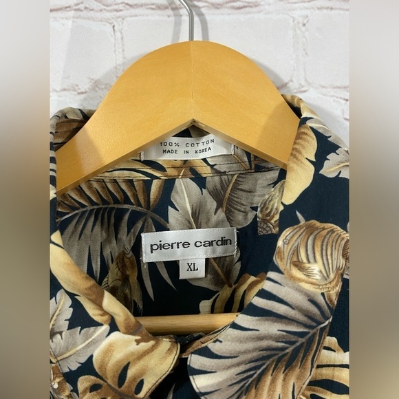 PIERRE CARDIN VINTAGE SHORT SLEEVE TROPICAL ALOHA HAWAIIAN SHIRT MENS SIZE XL - Picture 3 of 6